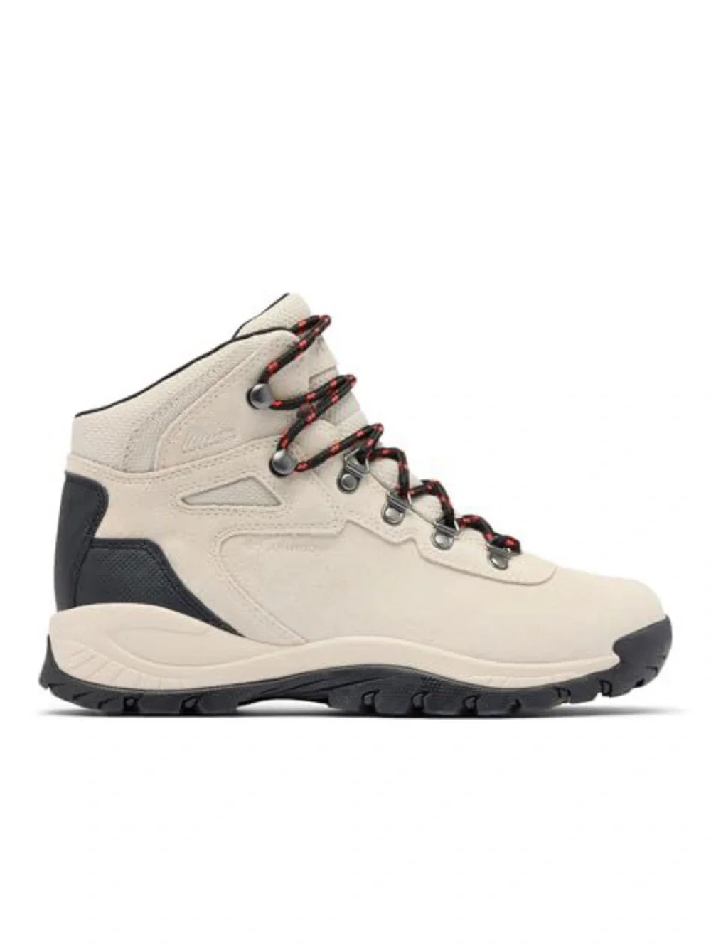 Columbia 8.5 Newton Ridge Plus Waterproof Cloud Grey Black Hiking Boot Red Laces